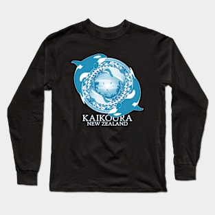 Orca and hector's dolphin Kaikoura New Zealand Long Sleeve T-Shirt